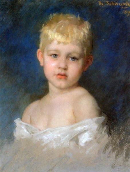 Portrait Of Young Boy by Therese Schwartze