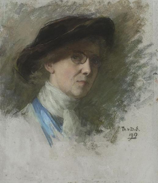 Self-portrait by Therese Schwartze