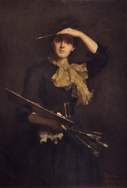 Therese Schwartze Self-portrait With Palette