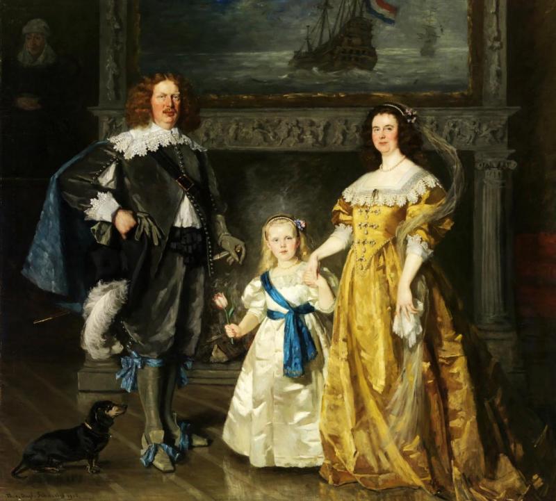 Therese Schwartze The Royal Family With Queen Wilhelmina