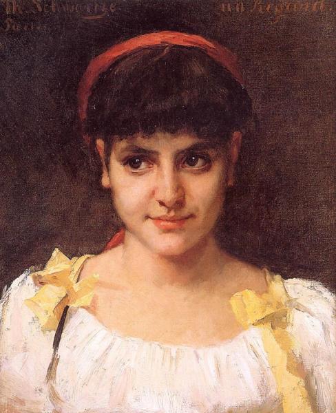 Un Regard by Therese Schwartze