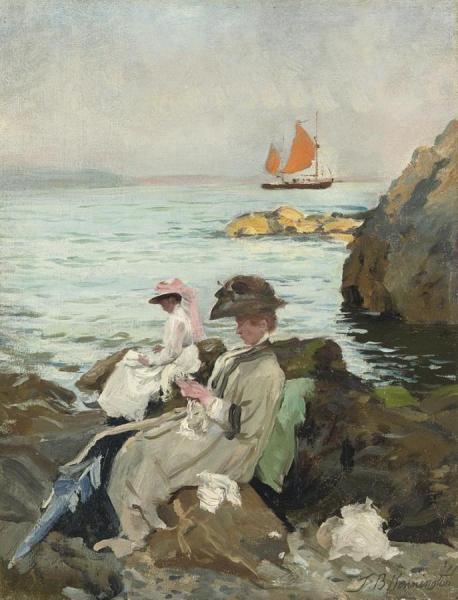 Amongst The Rocks by Thomas Benjamin Kennington