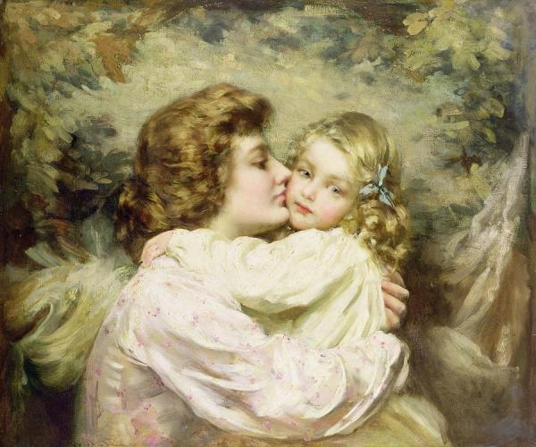 Mother And Daughter by Thomas Benjamin Kennington