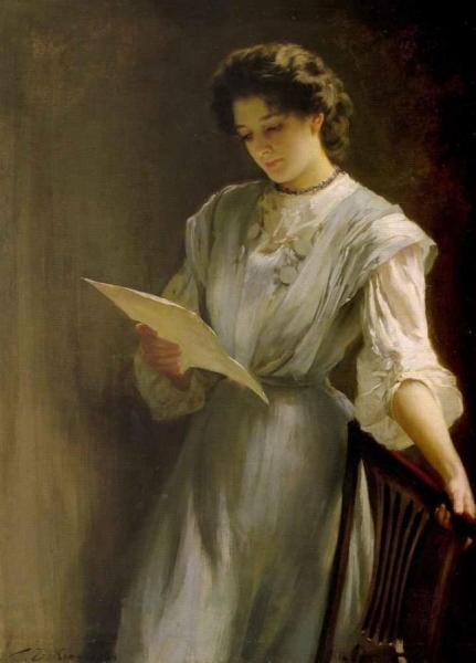 Reading The Letter by Thomas Benjamin Kennington
