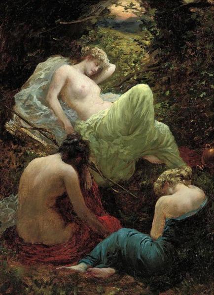 The Siesta Of Diana by Thomas Benjamin Kennington