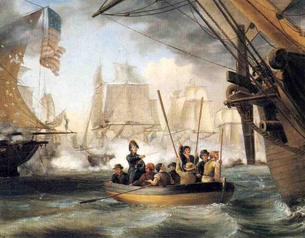 Thomas Birch Commodore Perry Leaving The "lawrence" For The "niagara: At The Battle Of Lake Erie