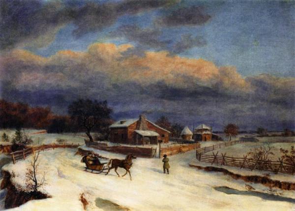 Kennett Square In Winter by Thomas Birch