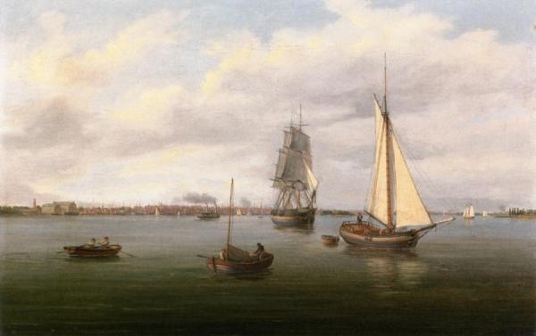 Philadelphia From The Delaware River by Thomas Birch