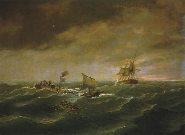 Thomas Birch The Loss Of The Schooner 'john S. Spence'