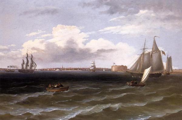 Thomas Birch View Of New York Harbor