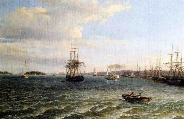 View Of Philadelphia, Looking South On The Delaware River by Thomas Birch