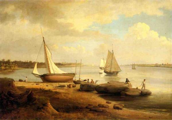 View On The Delaware by Thomas Birch