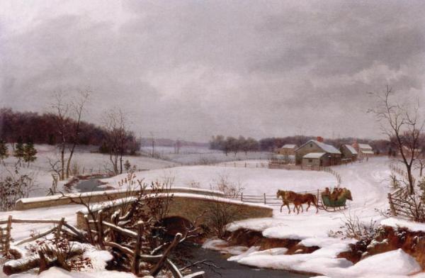 Winter Scene In Pennsylvania by Thomas Birch