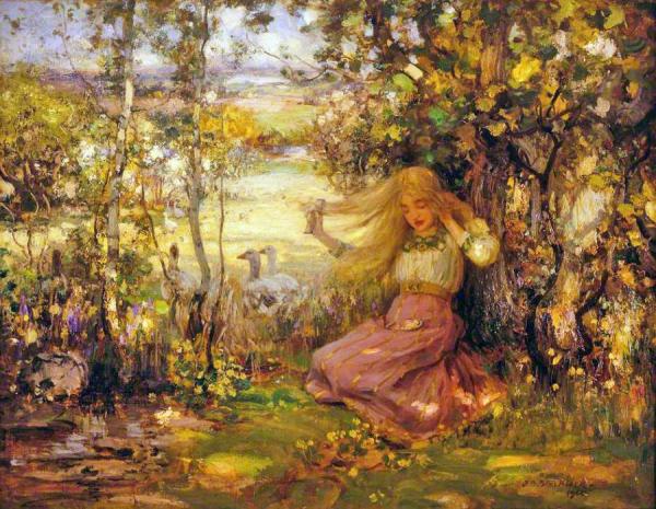 A Spring Idyll(1900) by Thomas Bromley Blacklock