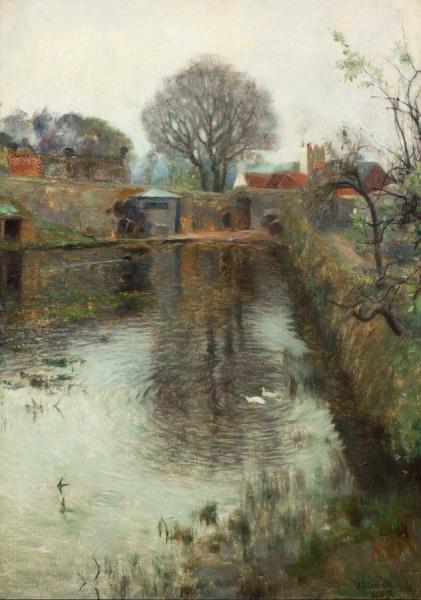 The Mill Stream(1887) by Thomas Bromley Blacklock