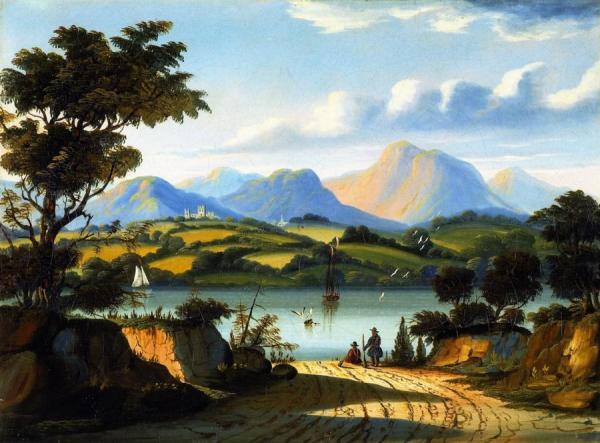Thomas Chambers Landscape With A Road Leading To Water