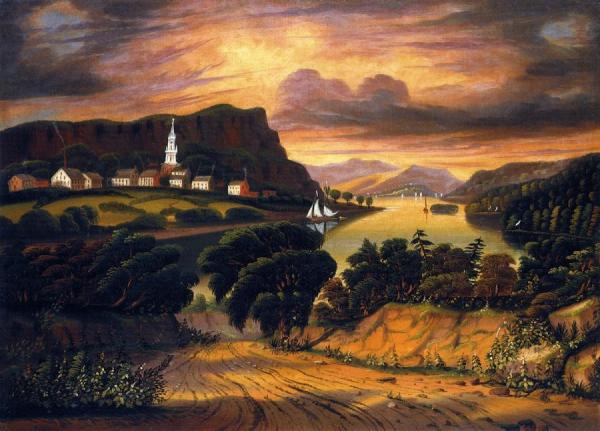 The Hudson Valley, Sunset by Thomas Chambers Oil Painting Reproductions