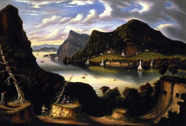 View Of Cold Spring And Mount Taurus From Fort Putnam by Thomas Chambers Oil Painting Reproductions