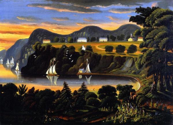 View Of The Hudson River At West Point by Thomas Chambers Oil Painting Reproductions