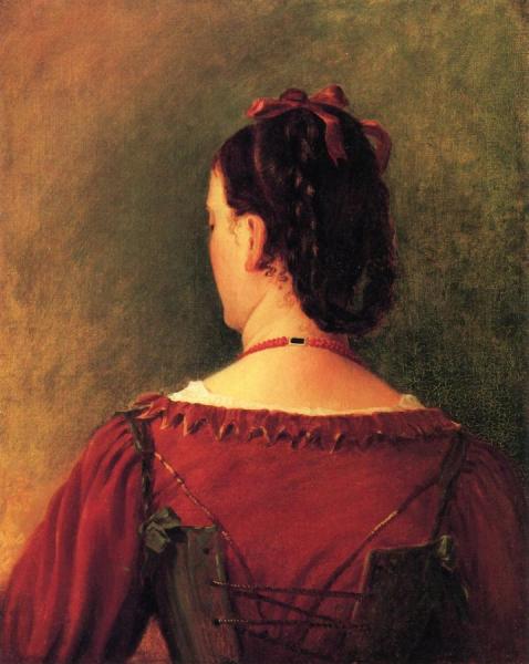 Head Of A Roman Woman, From Nature by Thomas Cole