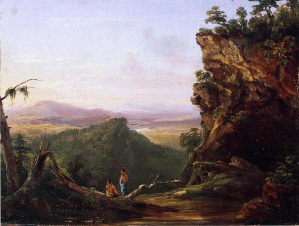 Indians Viewing Landscape by Thomas Cole
