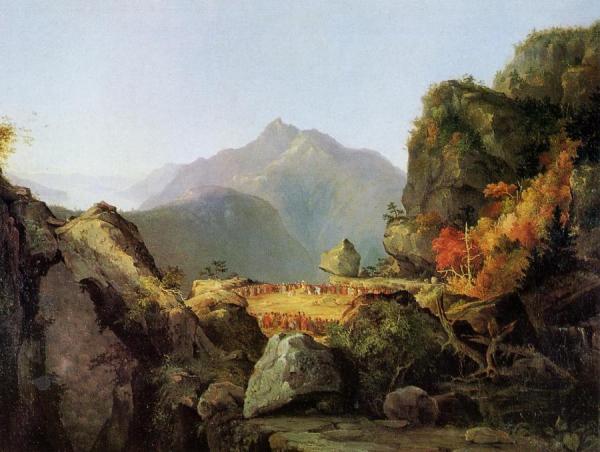 Landscape Scene From 'the Last Of The Mohicans' by Thomas Cole