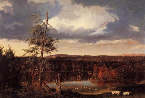 Landscape, The Seat Of Mr. Featherstonhaugh In The Distance by Thomas Cole