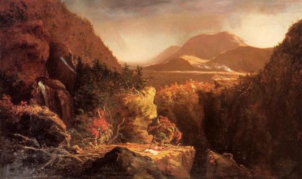Thomas Cole Landscape With Figures: A Scene From 'the Last Of The Mohicans'