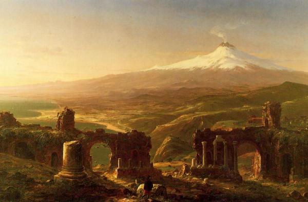Mount Etna From Taormina by Thomas Cole Oil Painting Reproductions