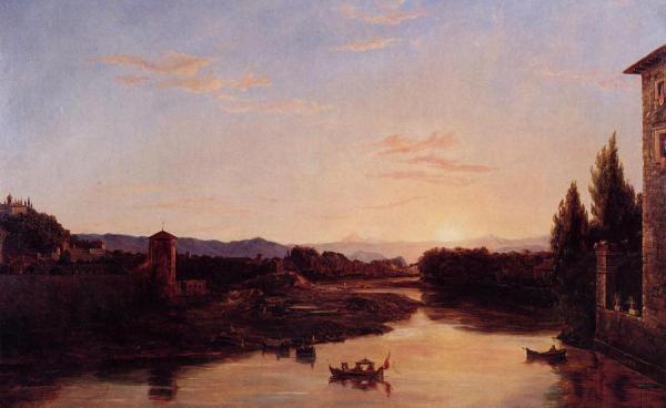 Sunset On The Arno by Thomas Cole