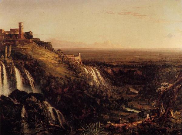 The Cascatelli, Tivoli, Looking Towards Rome by Thomas Cole