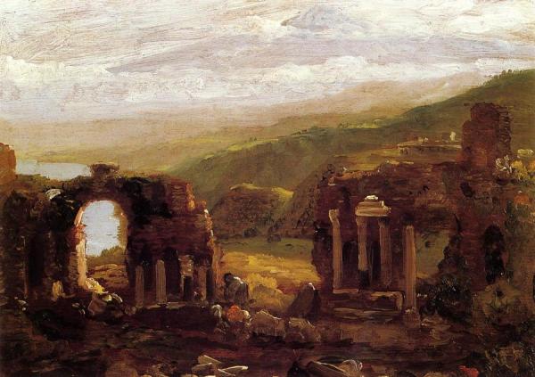 The Ruins Of Taormina by Thomas Cole