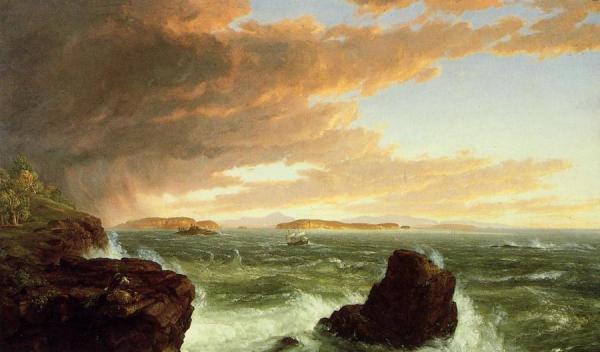 View Across Frenchman's Bay From Mount Desert Island, After A Squall by Thomas Cole