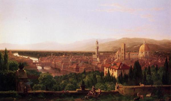 View Of Florence From San Miniato by Thomas Cole