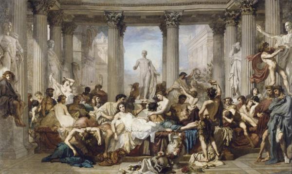 Romans In The Decadence Of The Empire by Thomas Couture