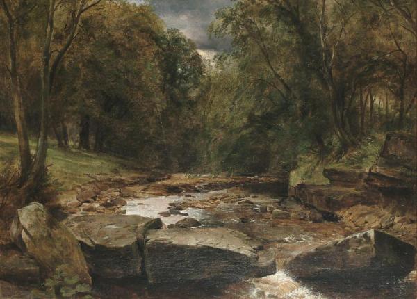 A Rocky Stream by Thomas Creswick