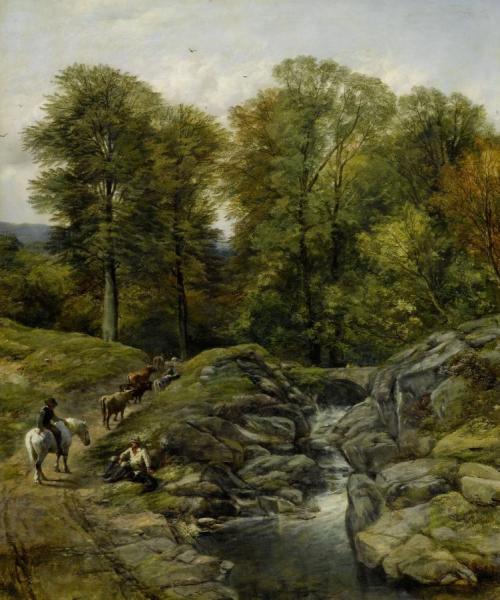 Thomas Creswick Shepherds Next To A Brook