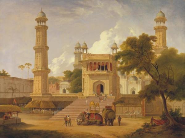 Indian Temple, Said To Be The Mosque Of Abo-ul-nabi, Muttra by Thomas Daniell Oil Painting Reproductions