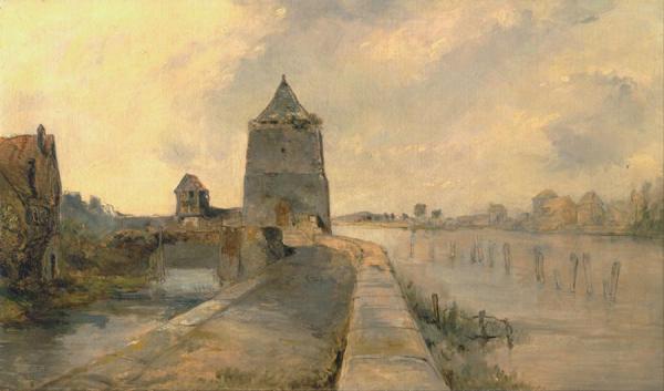 The Rhine At Constance (konstanz-am-rhein) by Thomas Daniell