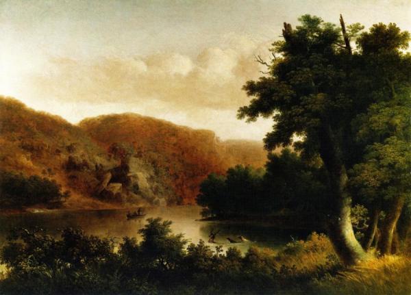 River Landscape, The Hunt by Thomas Doughty