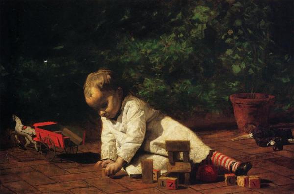 Baby At Play by Thomas Eakins