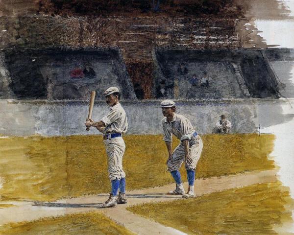 Baseball Players Practicing by Thomas Eakins