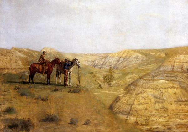 Cowboys In The Badlands by Thomas Eakins