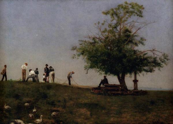 Thomas Eakins Mending The Net