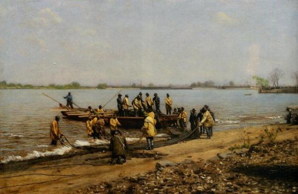 Shad Fishing At Gloucester On The Delaware River by Thomas Eakins