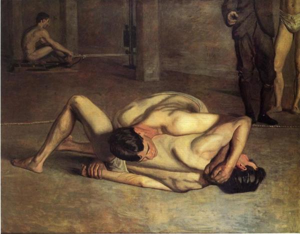 The Wrestlers by Thomas Eakins Oil Painting Reproductions