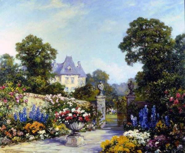 A Parisian Garden by Thomas Edwin Mostyn