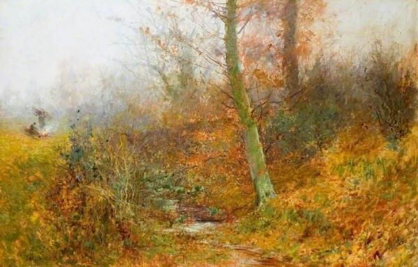 Autumn Leaves, Bushey by Thomas Edwin Mostyn