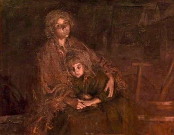 By The Watchman's Fire by Thomas Edwin Mostyn Oil Painting Reproductions