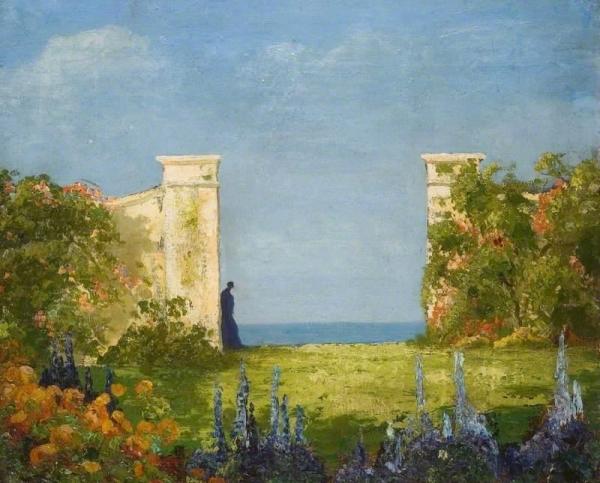 Garden Overlooking The Sea by Thomas Edwin Mostyn